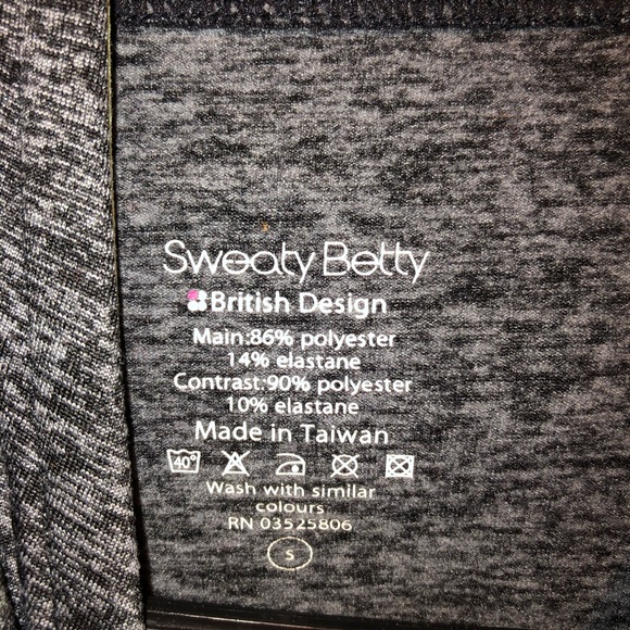 Sweaty Betty Gray Sweatahirt/ Running Top sz Small - Picture 5 of 5